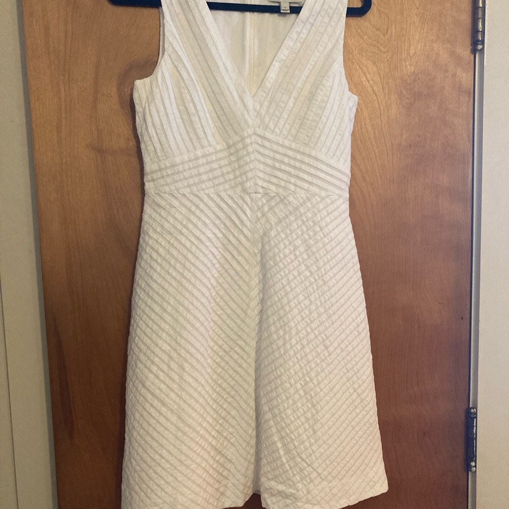 Women’s J Crew White Sleeveless V Neck Summer Dress, Size 2. - Picture 12 of 12
